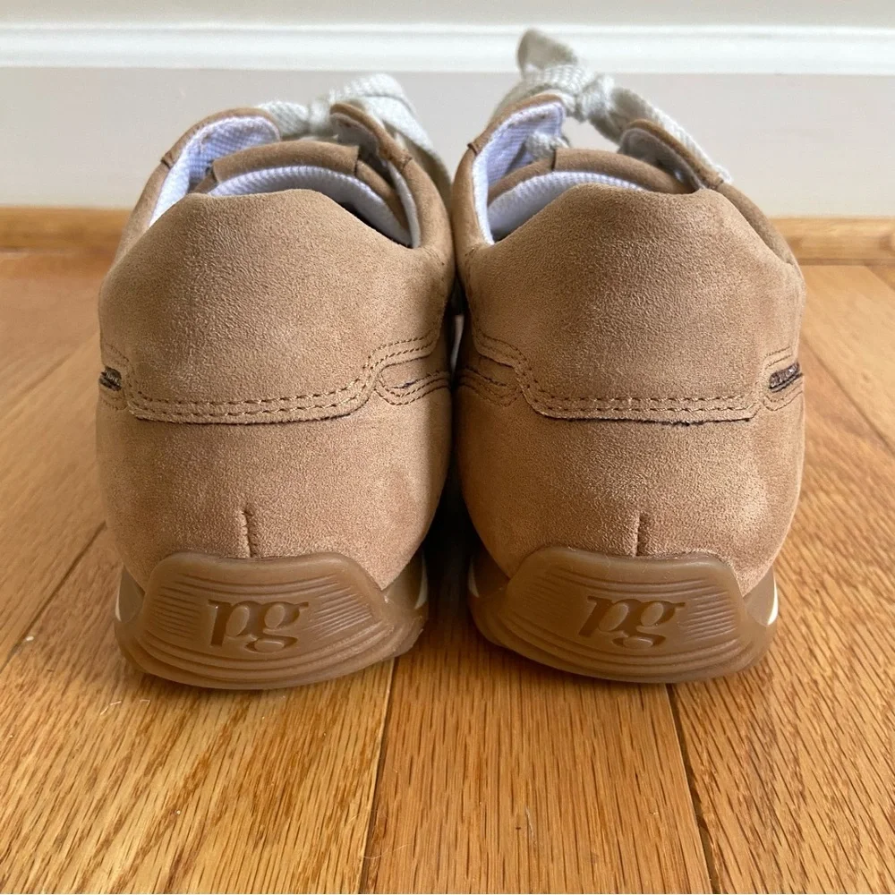 PAUL GREEN TANNER SNEAKER US 8.5 REAL SUEDE RHINESTONE DESIGNER ATHLEISURE
